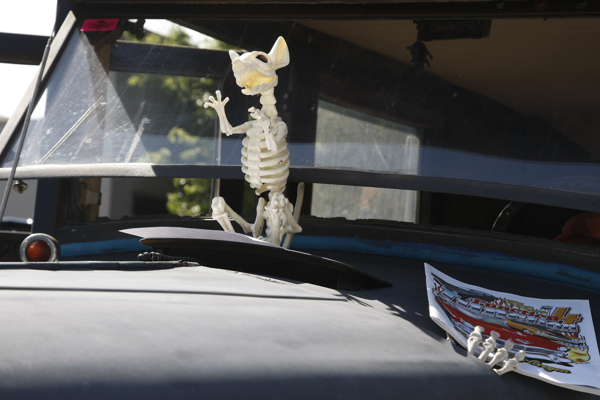 a 1927 Hudson 4 Door “rat rod” owned by Theresa and Sandy Segersons of